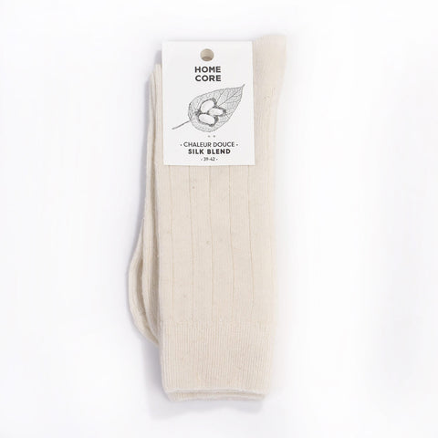 Silk Blend Socks cream