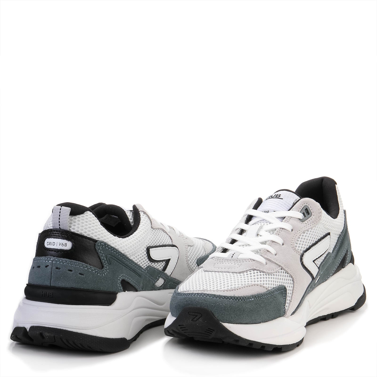 Grid-M S48 white/night green/white-blk