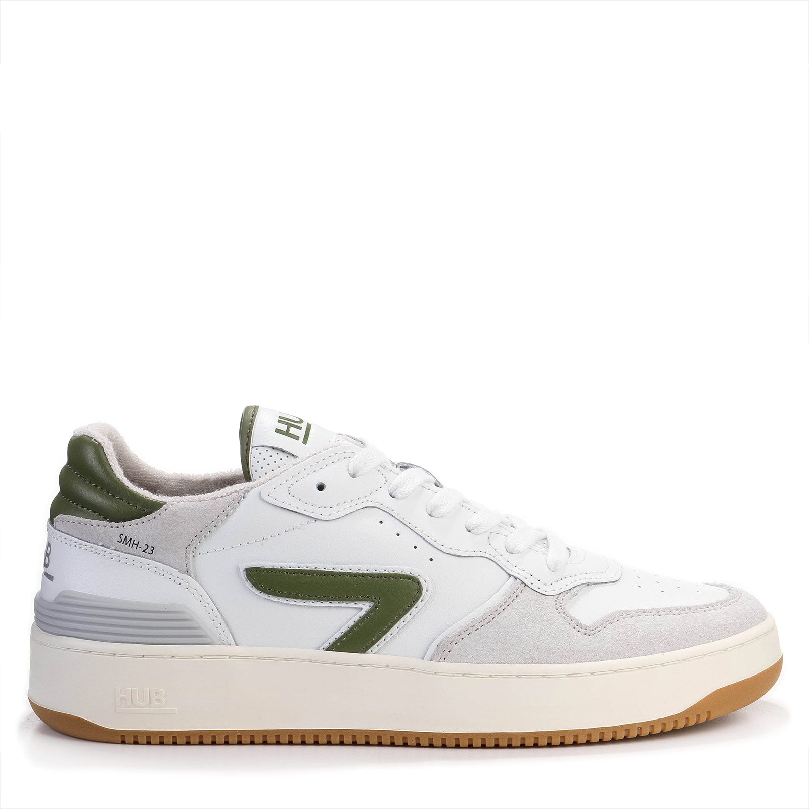 Smash L31 white/moss green/ivory-It. gum