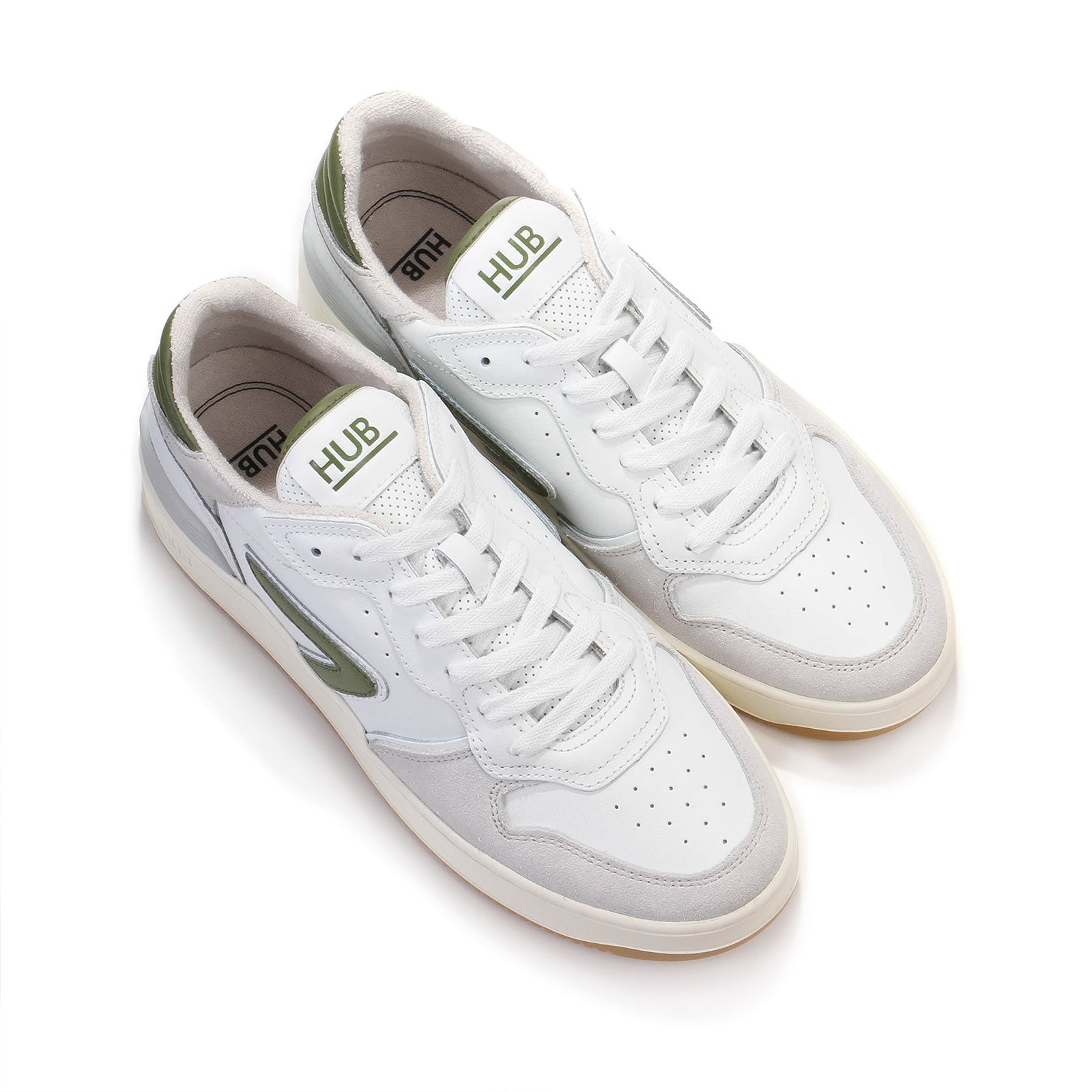 Smash L31 white/moss green/ivory-It. gum