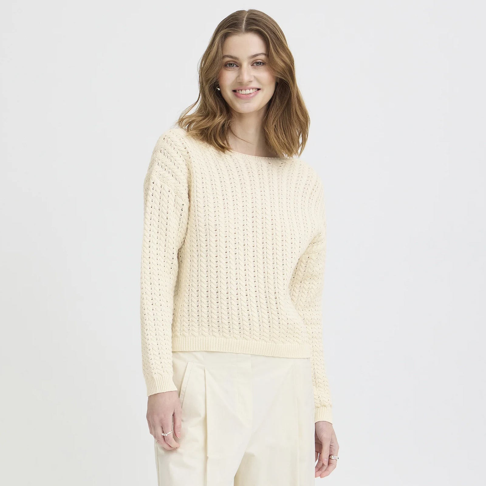 IHBesiane LS2 Cardigan birch ICHI