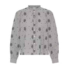 IHEloza Shirt birch/dark blue check w. emb/white