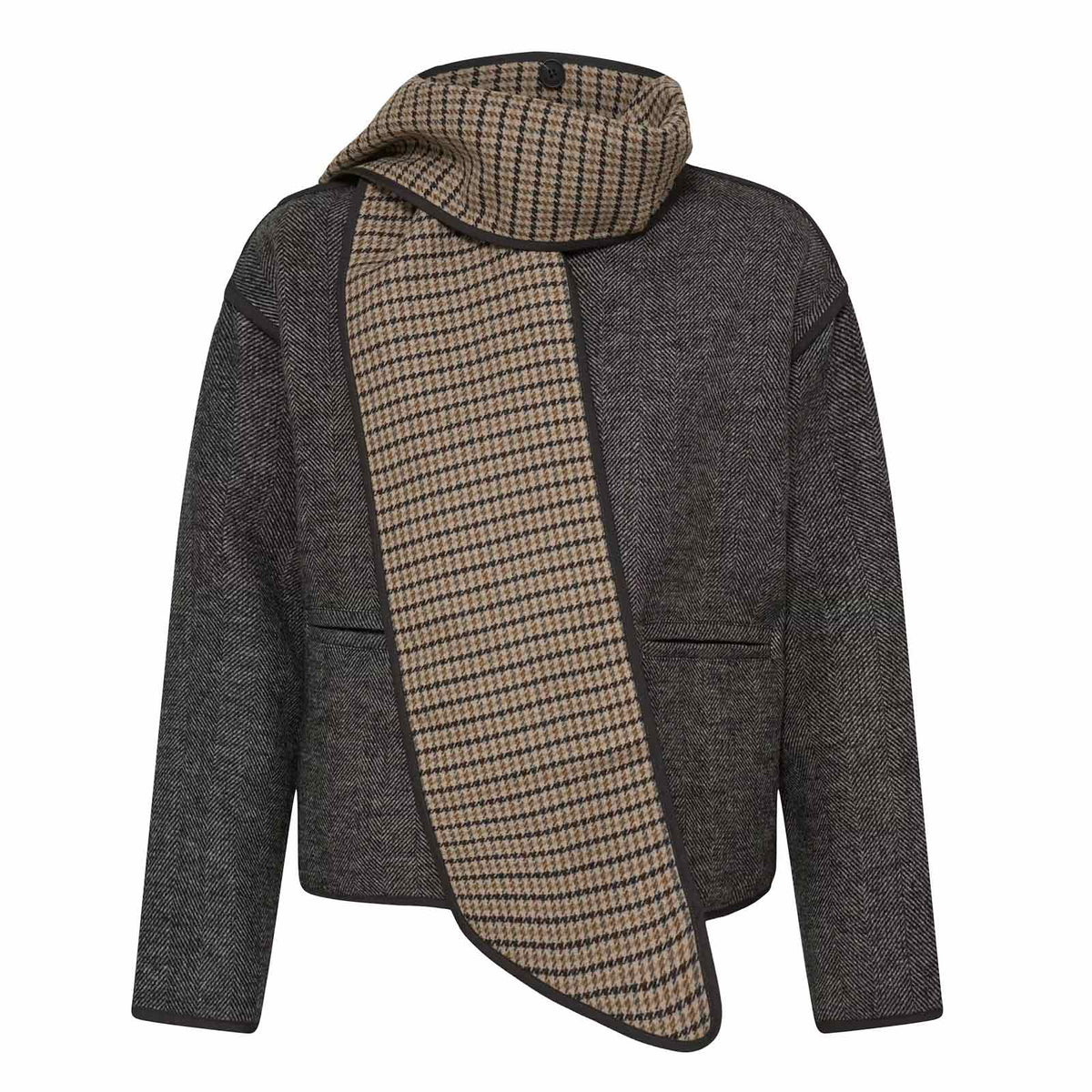 IHFrava Jacket black herringbone