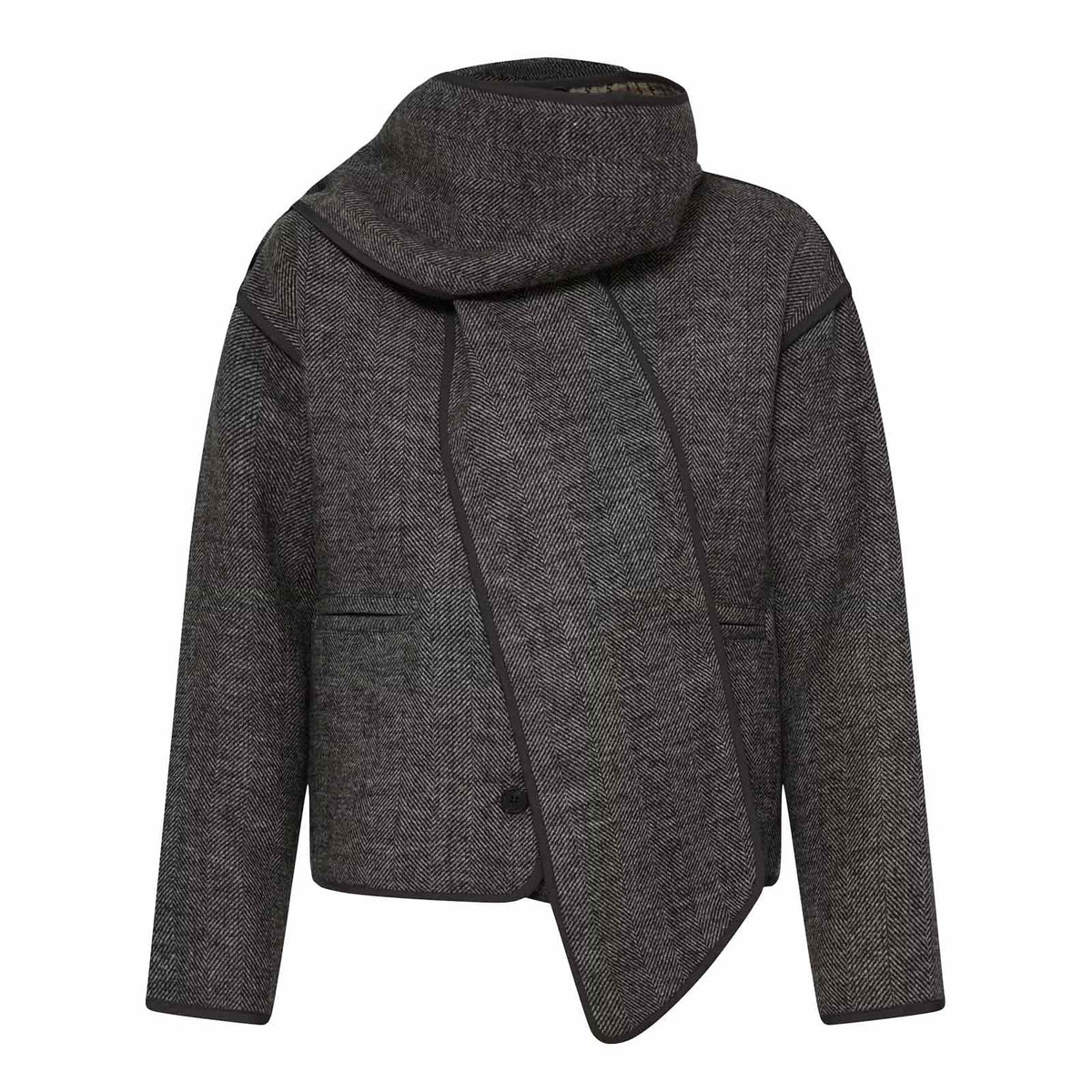 IHFrava Jacket black herringbone