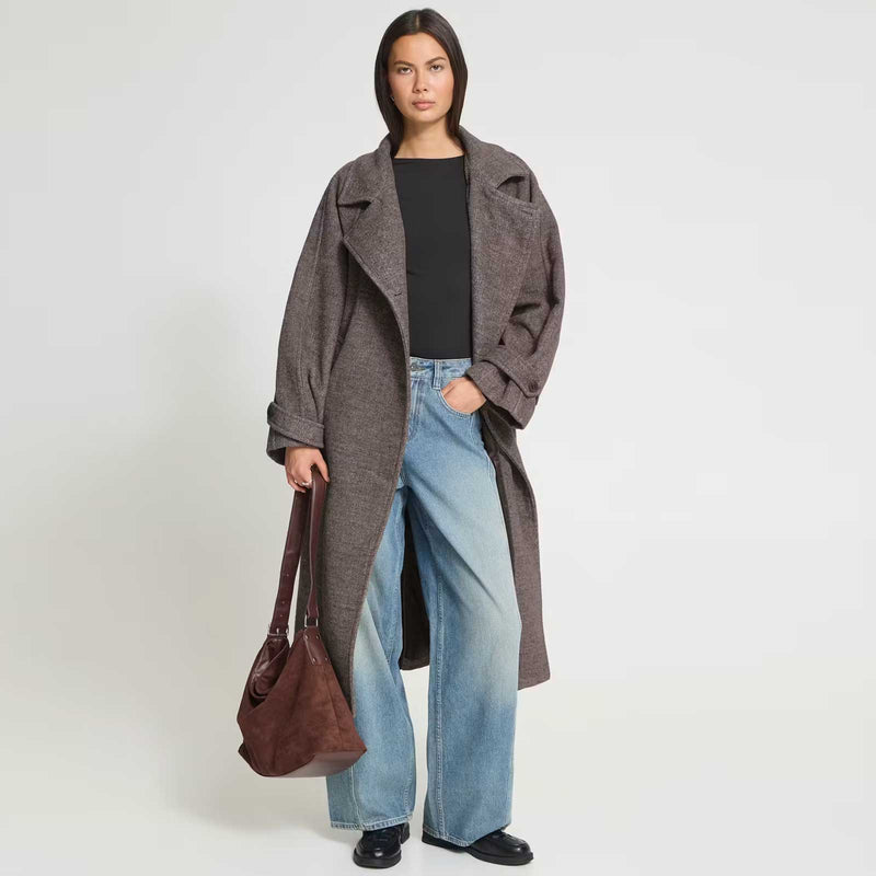 IHGaziva Coat chocolate brown melange