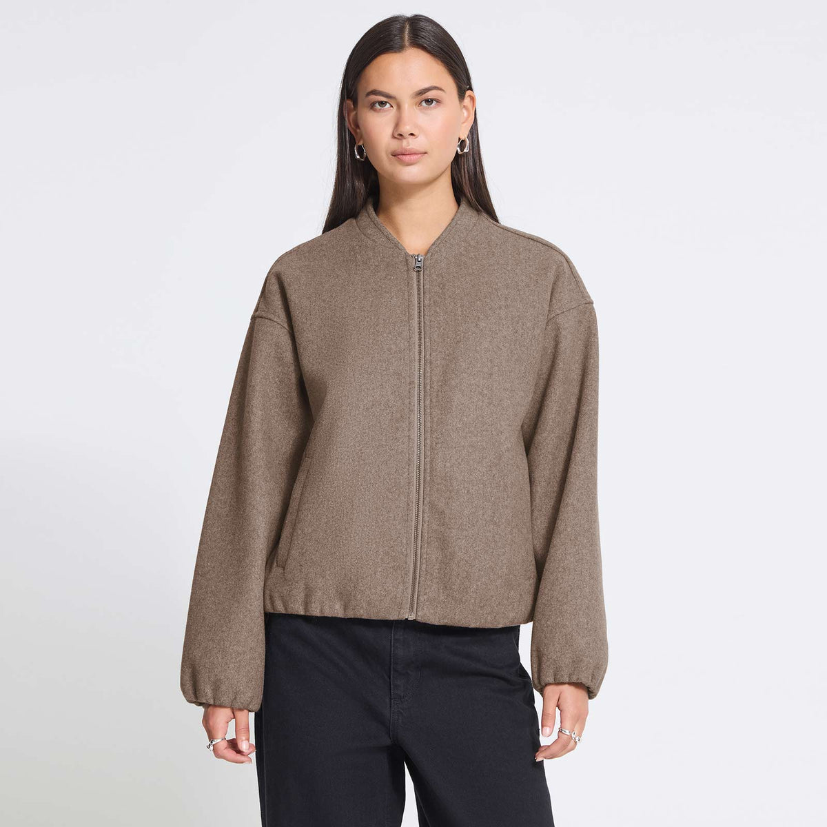 IHJannet Jacket taupe gray mel