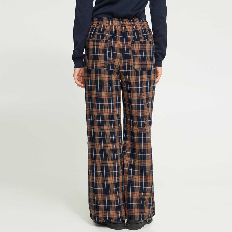 IHKalia Pants dark blue/brown check