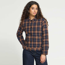 IHKalia Shirt dark blue/brown check