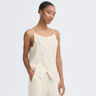 IHLinno WA2 Waistcoat brown stripe ICHI
