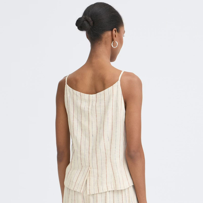 IHLinno WA2 Waistcoat brown stripe ICHI