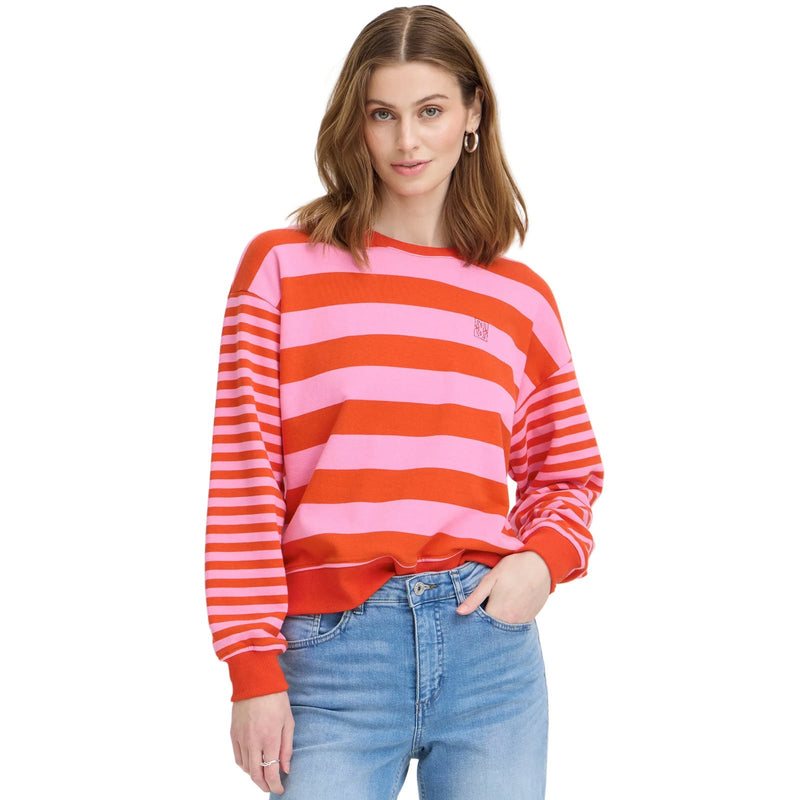 IHLulani Sweatshirt fiery red/wild orchid str ICHI