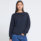IHLulus Boat Neck Sweatshirt navy