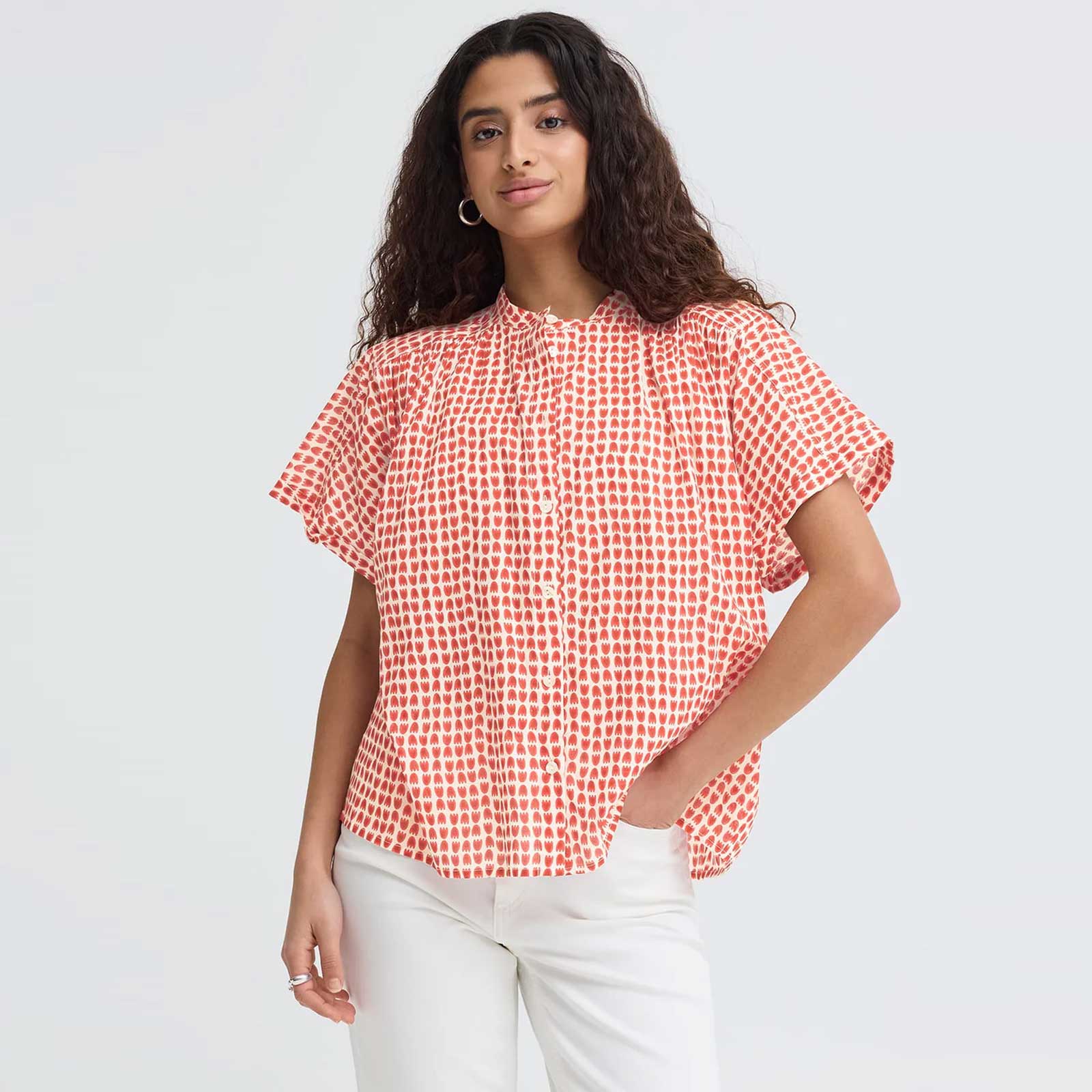 IHLumma Shirt fiery red tulip ICHI