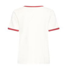 IHosla T-Shirt cloud dancer w. garnet ICHI