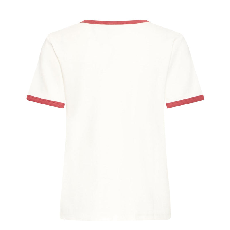 IHosla T-Shirt cloud dancer w. garnet ICHI