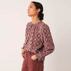 Allover Print Cotton Blouse malva INDI&COLD