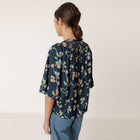Allover Print Viscose Blouse marino INDI&COLD