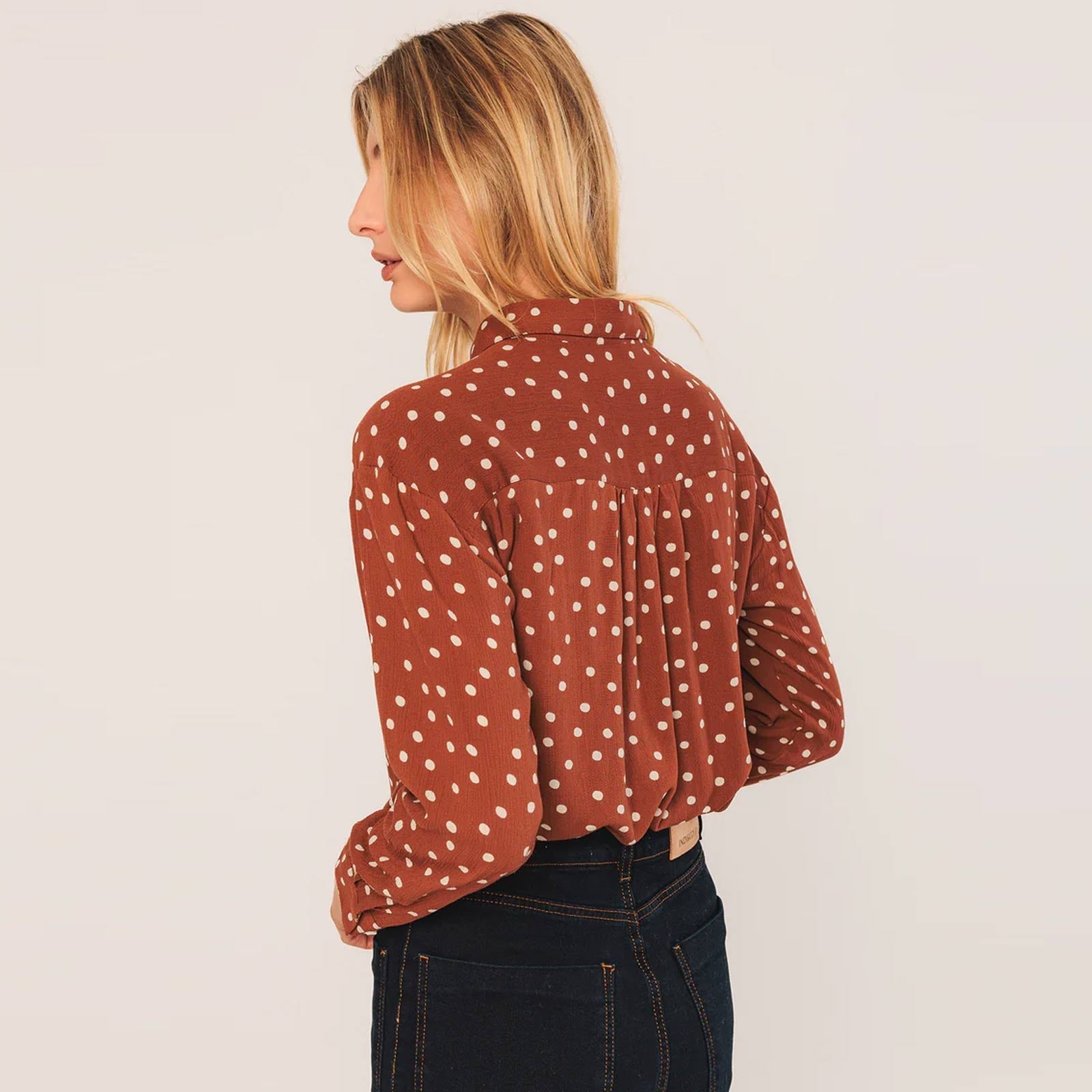 Allover Print Viscose Blouse terracota INDI&COLD