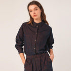 Cotton Check Shirt marino INDI&COLD