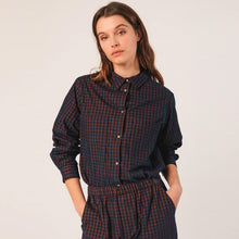 Cotton Check Shirt marino INDI&COLD