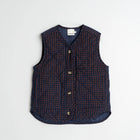 Cotton Check Vest marino INDI&COLD