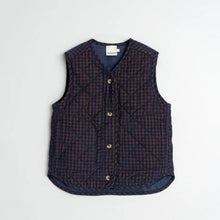 Cotton Check Vest marino INDI&COLD