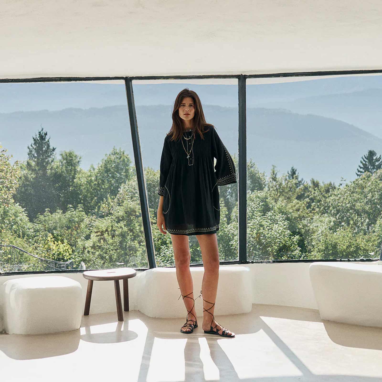 Cotton Dress negro INDI&COLD