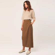 Cotton Knit Short Sleeve Jumper beige INDI&COLD