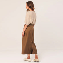Cotton Knit Short Sleeve Jumper beige INDI&COLD