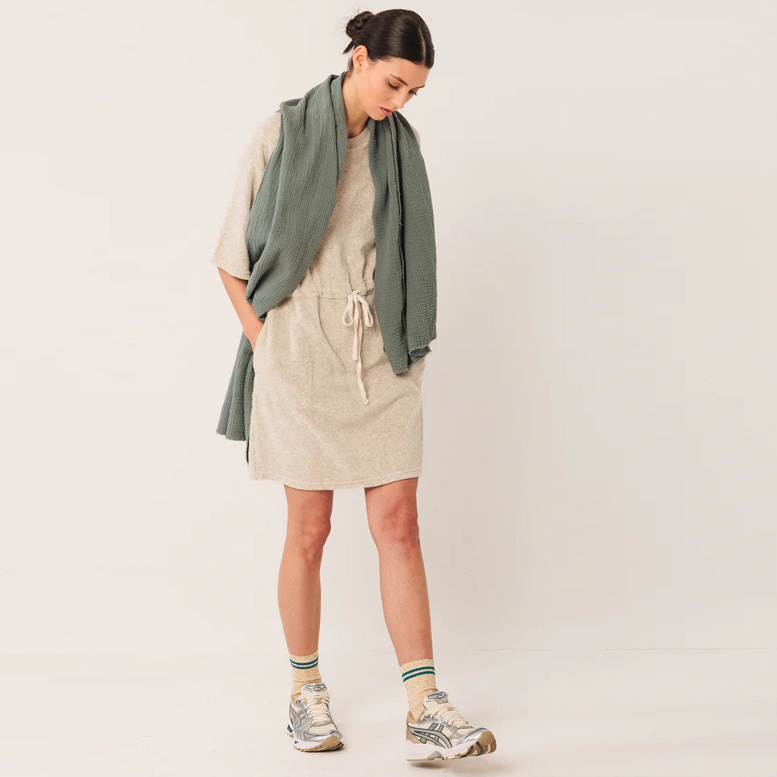 Cotton Scarf menta INDI&COLD