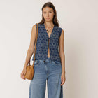 Crinkle Lace Vest indigo INDI&COLD