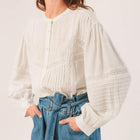 Embroidery Cotton Blouse blanco INDI&COLD