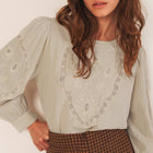 Embroidery Cotton Blouse piedra INDI&COLD