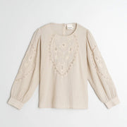 Embroidery Cotton Blouse piedra INDI&COLD