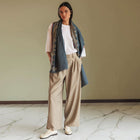 Embroidery Cotton Scarf indigo INDI&COLD