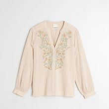 Embroidery Flower Cotton Blouse piedra INDI&COLD