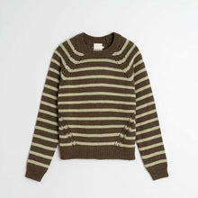 Knit Stripe Jumper khaki INDI&COLD