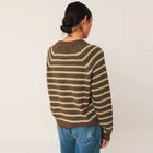 Knit Stripe Jumper khaki INDI&COLD