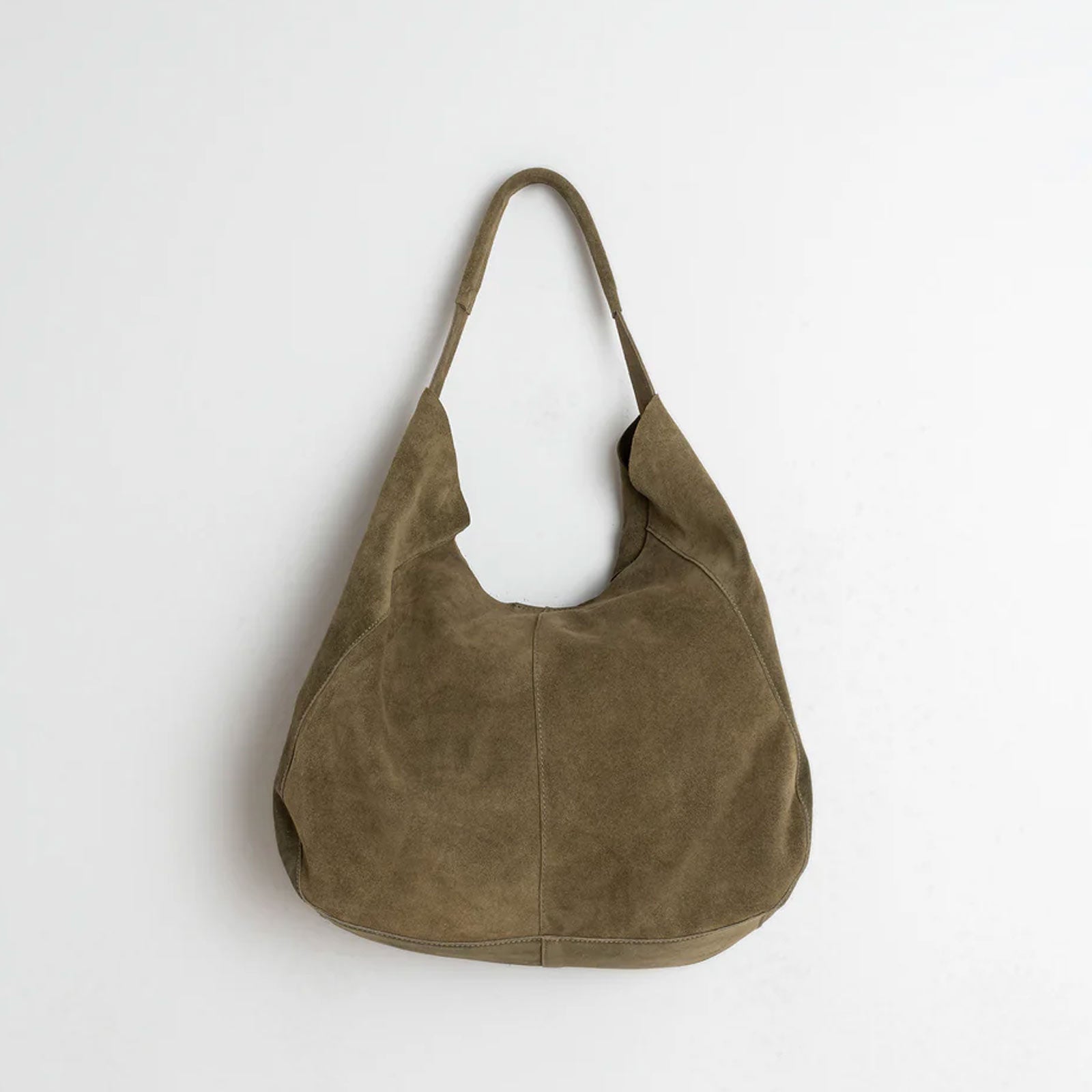 Leather Shopper Bag khaki INDI&COLD