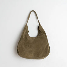 Leather Shopper Bag khaki INDI&COLD
