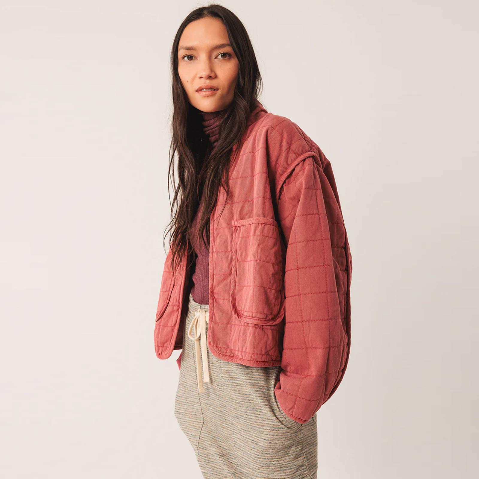 Light Cotton Jacket frambuesa INDI&COLD