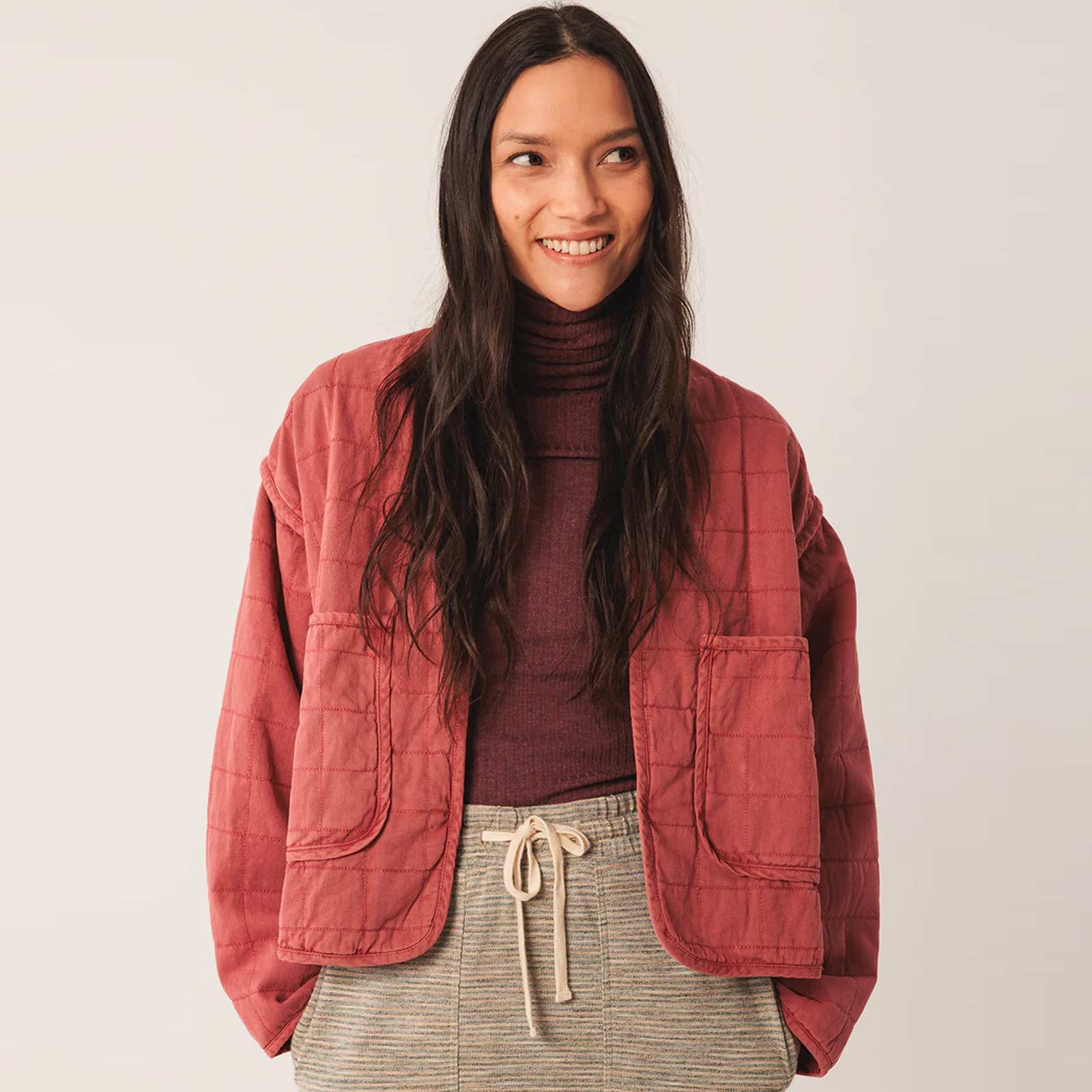 Light Cotton Jacket frambuesa INDI&COLD