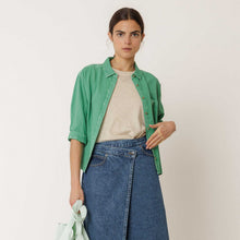 Regular Cotton Blouse verde INDI&COLD