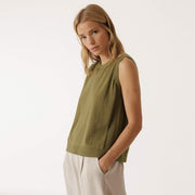 Soft Cotton Vest khaki INDI&COLD