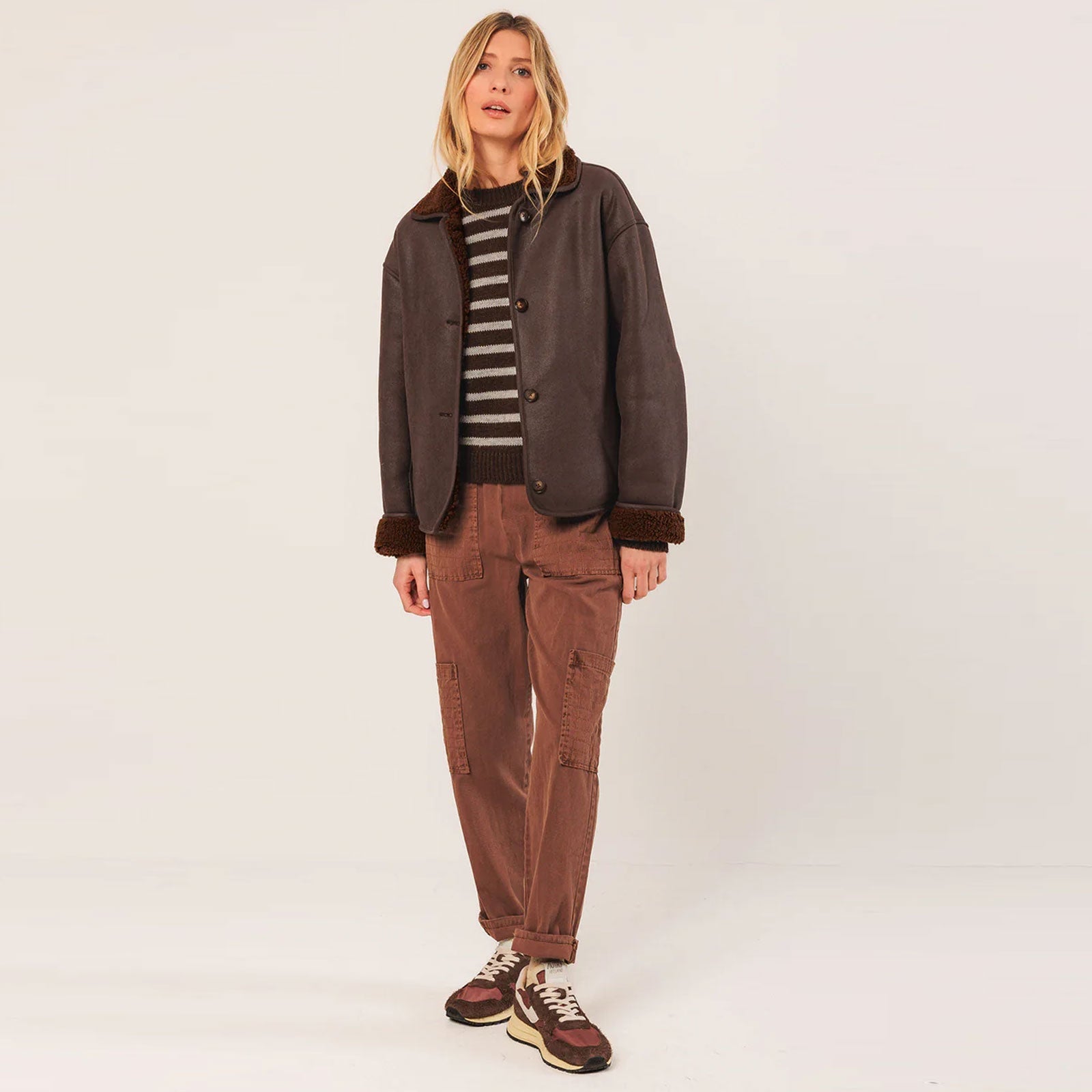 Teddy Blouson Jacket chocolate INDI&COLD