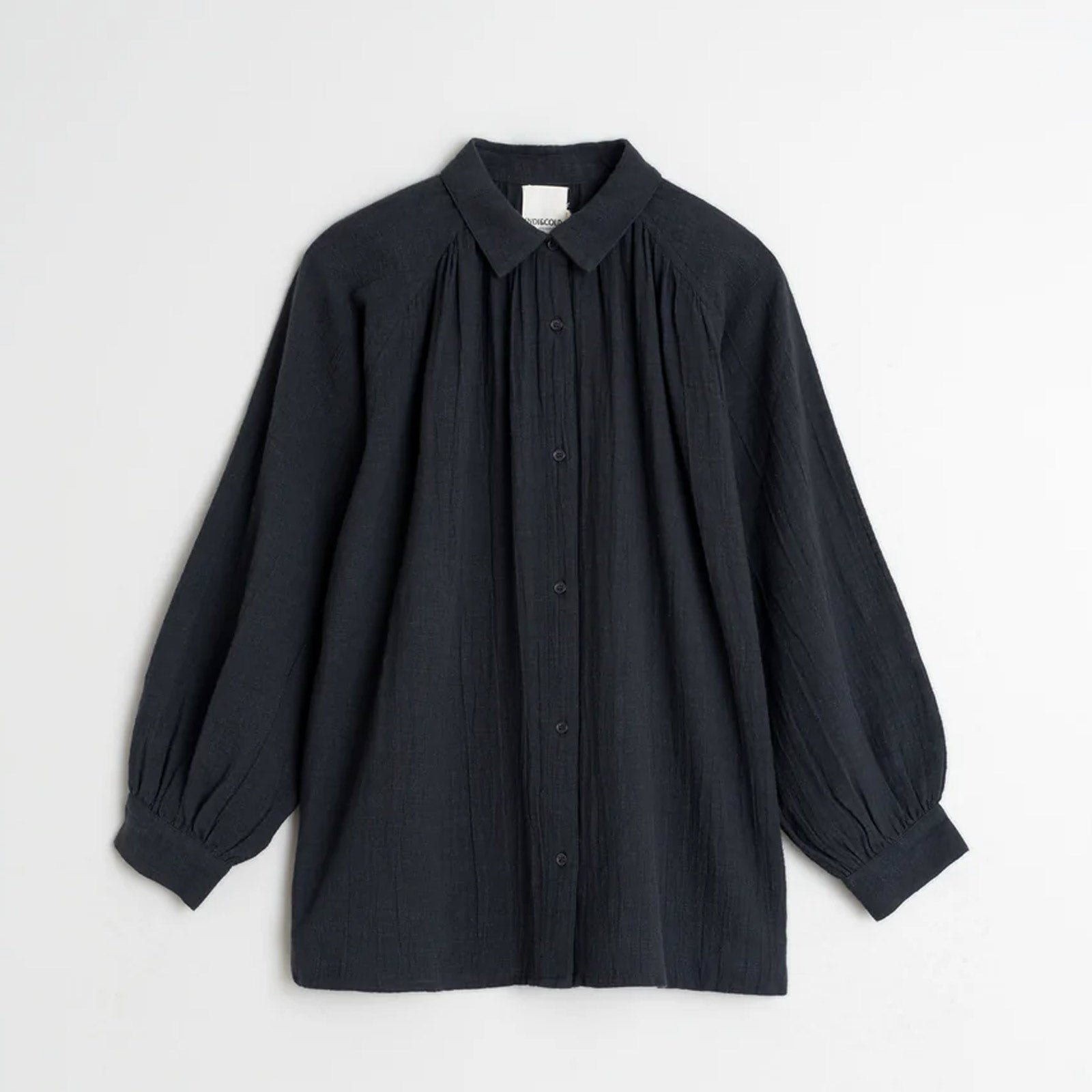 Uni Cotton Blouse navy INDI&COLD