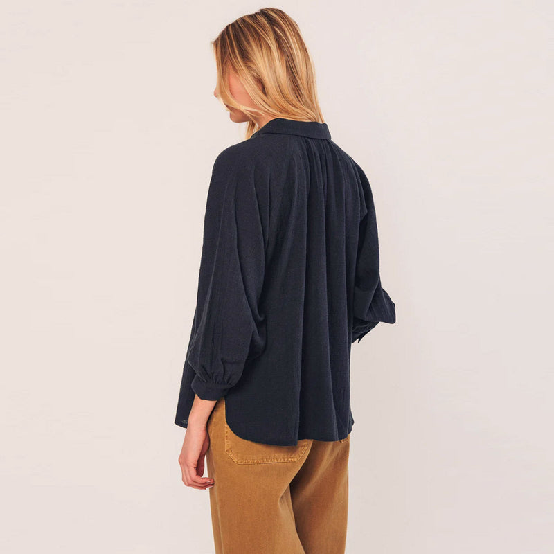 Uni Cotton Blouse navy INDI&COLD
