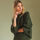 Wool Knit Jumper khaki INDI&COLD