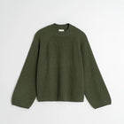 Wool Knit Jumper khaki INDI&COLD