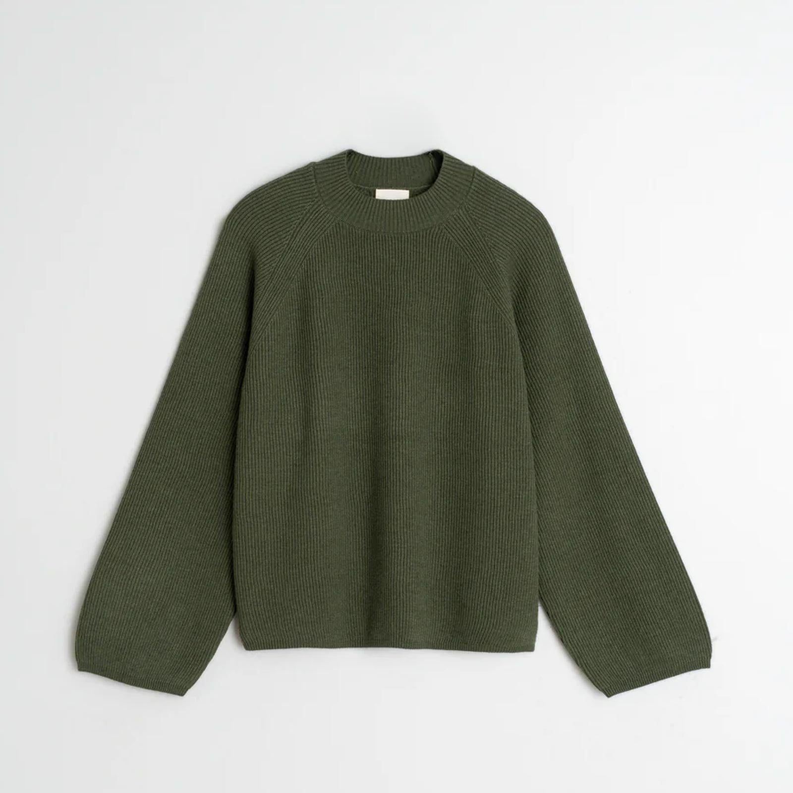 Wool Knit Jumper khaki INDI&COLD